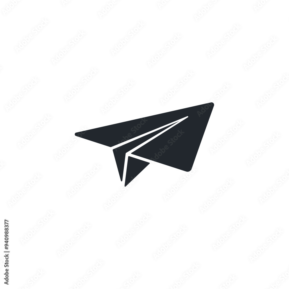 Poster send icon. paper plane symbol template for graphic and web design collection logo vector illustratio