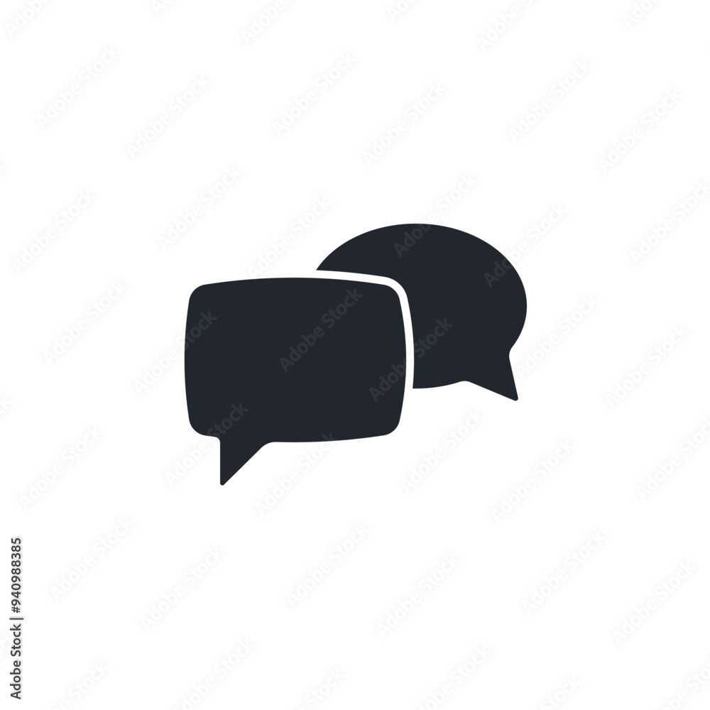 Aufkleber comment icon. speech bubble symbol template for graphic and web design collection logo vector illust