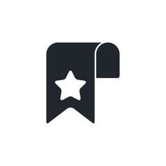 Bookmark icon. Ribbon symbol template for graphic and web design collection logo vector illustration