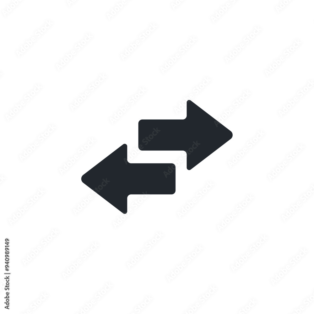 Aufkleber two arrows pointing in opposite directions