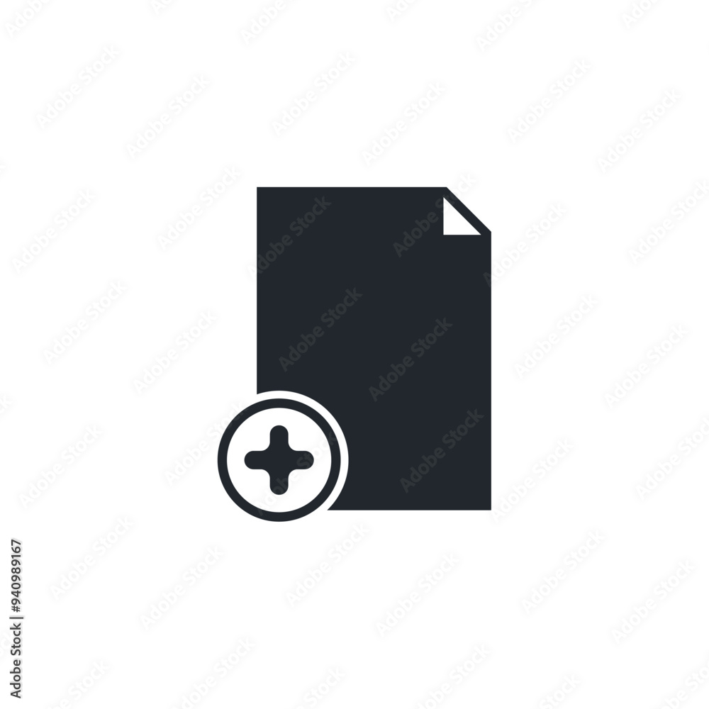 Aufkleber new document icon symbol template for graphic and web design collection logo vector illustration