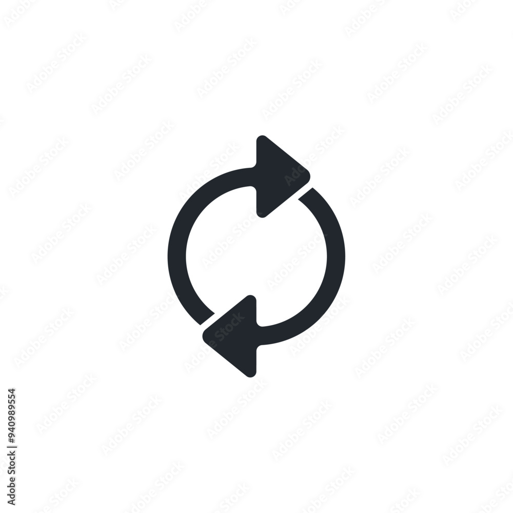 Poster repeat icon symbol template for graphic and web design collection logo vector illustration