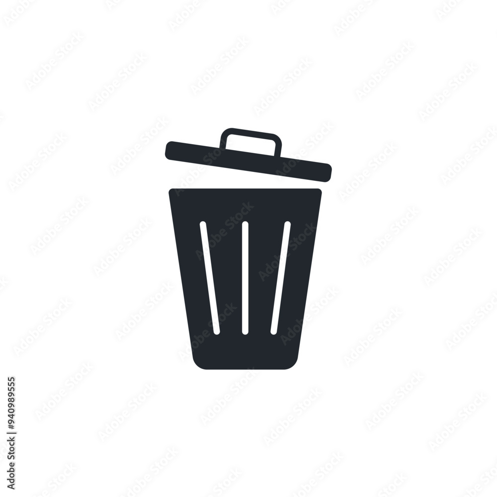 Aufkleber Trash icon. Delete symbol template for graphic and web design collection logo vector illustration