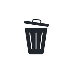 Trash icon. Delete symbol template for graphic and web design collection logo vector illustration
