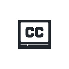 Subtitles icon symbol template for graphic and web design collection logo vector illustration