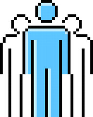 Team icon. Teamwork symbol. Pixel style.