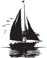 silhouette of a sailing boat
