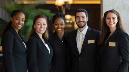 Concierge service team delivering impeccable service to high-end clientele.