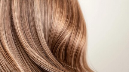 Fototapeta premium Hair treatment with keratin for strength and repair, nourishing care, healthy hair