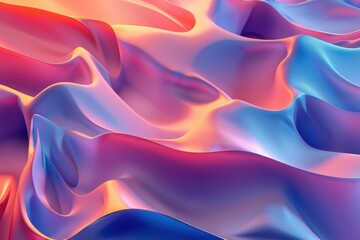 Obraz premium Multilayer wavy blue color background. Cover layout material design template