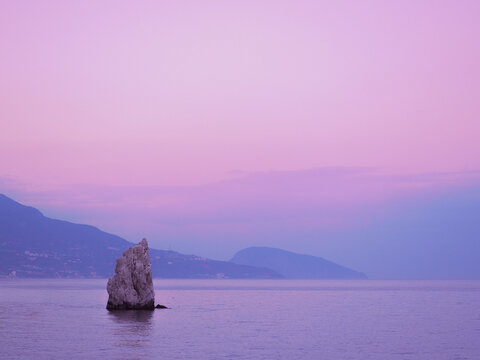 Rock sail at the yalta crimea