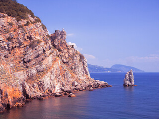 Rock sail at the yalta crimea