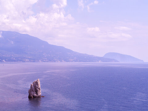 Rock sail at the yalta crimea