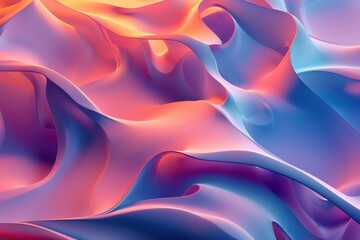 Obraz premium Multilayer wavy blue color background. Cover layout material design template