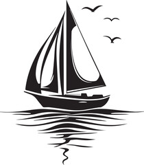 silhouette of a sailing boat