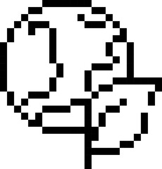 Earth day icon. Environment symbol. Pixel style.