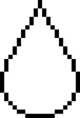 Water drop icon. Pixel style.