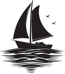 silhouette of a sailing boat