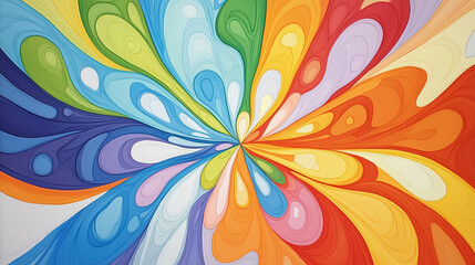 Vibrant abstract waves with gradient colors creating a dynamic background.	
