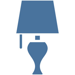 Table Lamp vector icon in isolated background 