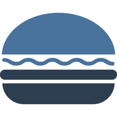 Burger vector icon in isolated background 