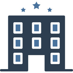 Luxury Hotel vector icon in isolated background 
