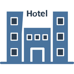 Hotel vector icon in isolated background 