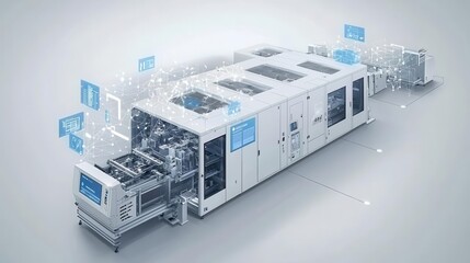 IoT-enabled manufacturing facility utilizing advanced automation technology