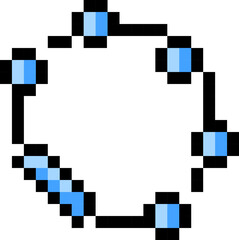 Drum Icon. Music instrument symbol. Pixel style.