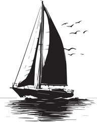 silhouette of a ship