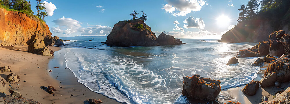 Secret Beach, Oregon. HD image
