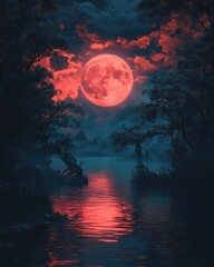 Halloween night safari with haunted wildlife and eerie landscapes