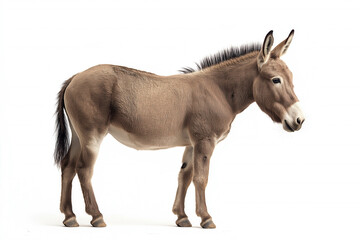 Fototapeta premium Donkey On White Background