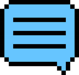 Speech bubble icon. Pixel style.