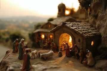 Fototapeta premium Nativity Scene Background