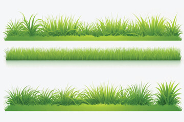 Grass Border Isolated