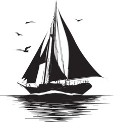 silhouette of a ship