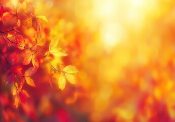 Fototapeta premium Abstract Autumn Leaves in Motion Generative AI