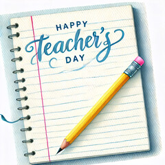 Fototapeta premium Happy Teacher's Day, Social Media Post, Celebrate Teachers Day, Messages, and Appreciation for the Best Teacher