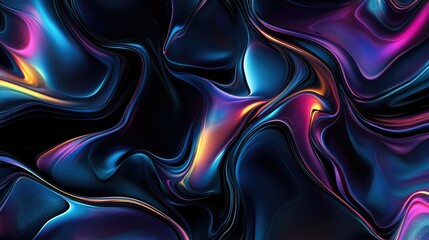 Obraz premium Abstract neon liquid wavy background. Liquid art, marbling texture