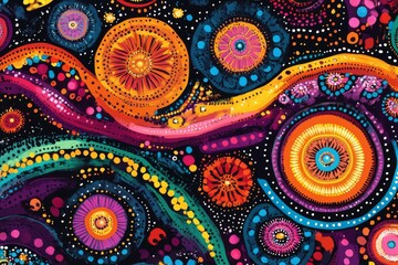 Tribal pattern of australian aboriginal.