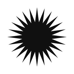 Zigzag Star Sunburst Explosion Silhouette Icon