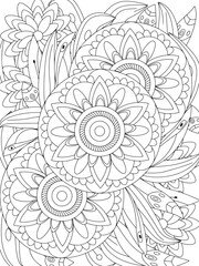 Flowers Coloring Book Pages Flowers Patterns