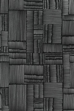 Abstract black and white pattern forming an irregular grid with lines oriented in different directions