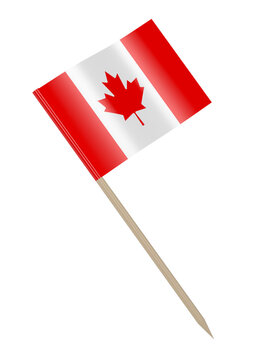 Canadian flag toothpick on transparent background