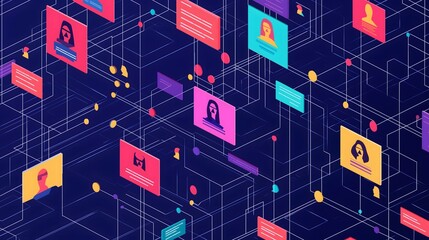 Digital Network of User Profiles Connected