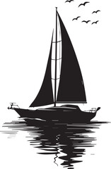 silhouette of a ship