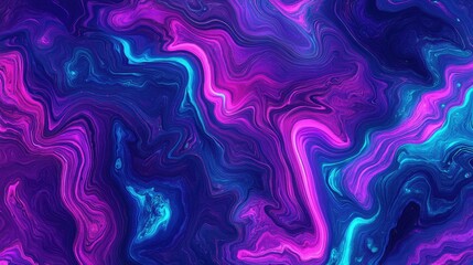 Fototapeta premium Abstract neon liquid wavy background. Liquid art, marbling texture