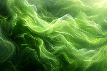 Fototapeta premium Lush green swirls create mesmerizing pattern in natural surroundings