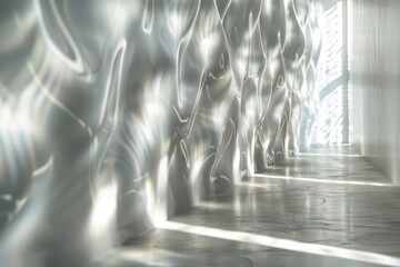 Soft, swirling patterns of light and shadow representing the delicate balance of wellbeing, AI generated
